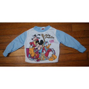 Vintage 90s Mickey Mouse Trio Season Tour 12 Months Disney Jog Togs Sleep Shirt